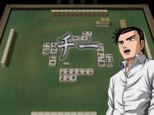 Tetsuya jouant de l'argent au Mahjong