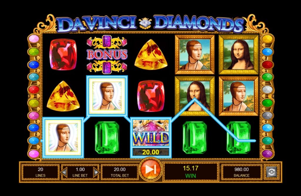 Jouer gratuitement à la machine à sous Da Vinci Diamonds