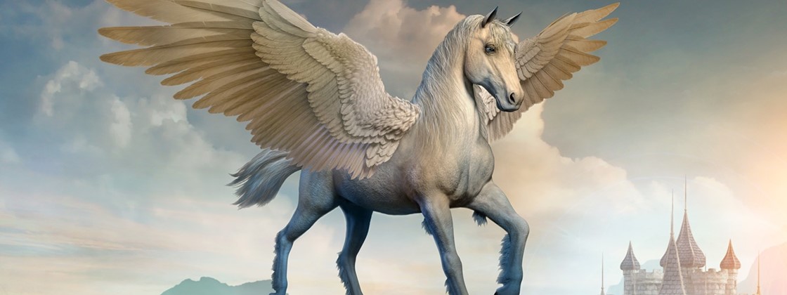 Pegasus, symbole wild de la machine à sous Divine Fortune