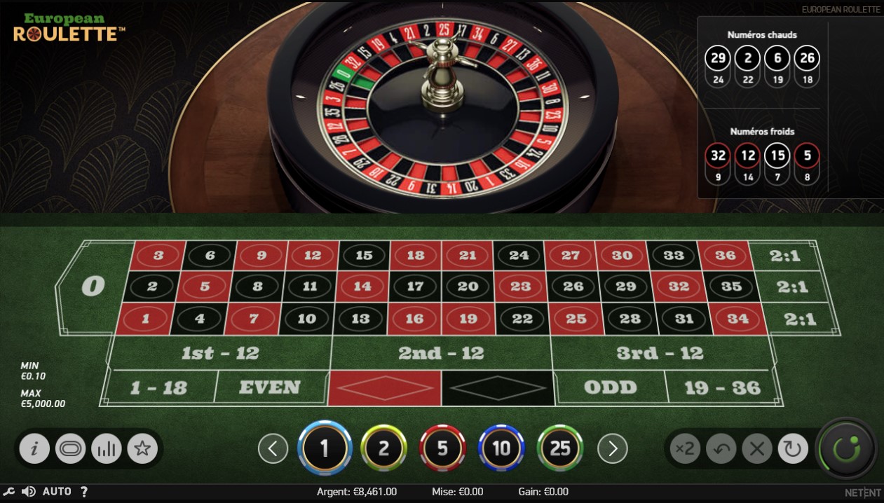 Simulateur de Roulette Européenne Gratuit