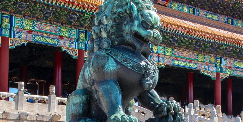 Lions gardiens Chinois, symbole de la machine à sous Dancing Drums