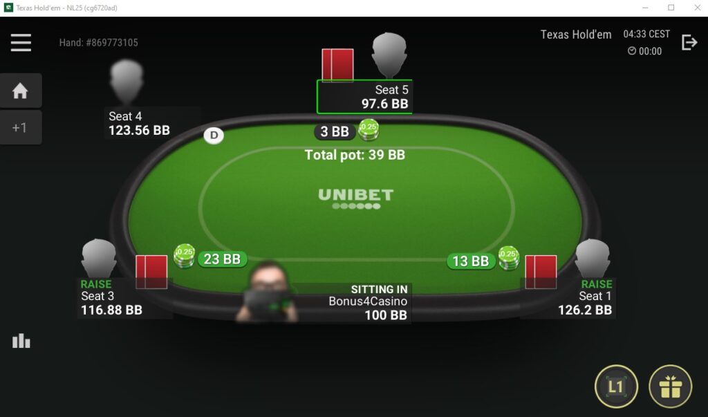 Table unibet.fr